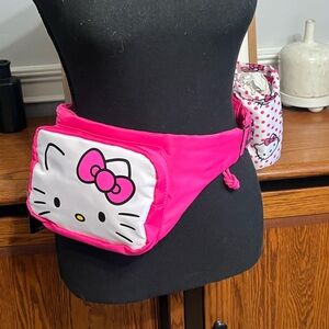 Hello Kitty Pink Waist Bag with Water Bottle Holder NWT